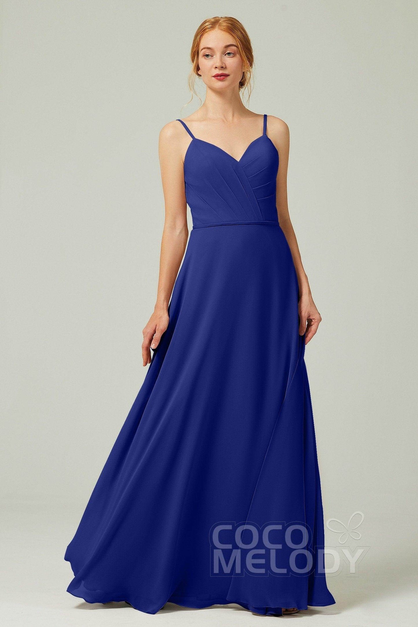 A-Line Floor Length Chiffon Bridesmaid Dress CB0312