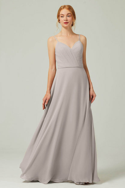 A-Line Floor Length Chiffon Bridesmaid Dress CB0312