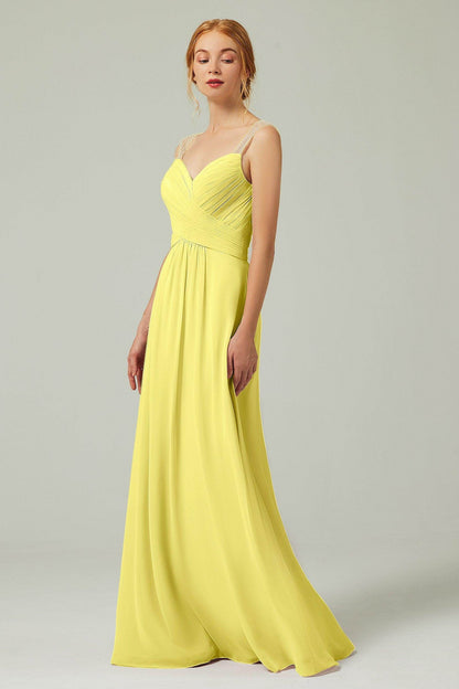 A-Line Floor Length Chiffon Bridesmaid Dress CB0316