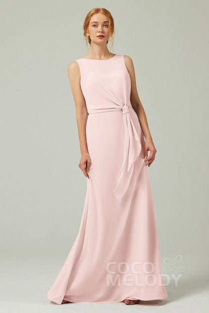 A-Line Floor Length Chiffon Bridesmaid Dress CB0317