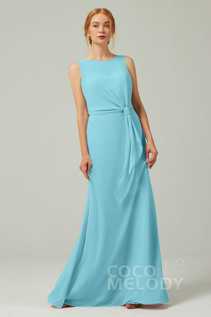 A-Line Floor Length Chiffon Bridesmaid Dress CB0317