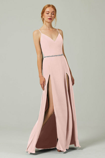 A-Line Floor Length Chiffon Bridesmaid Dress CB0321