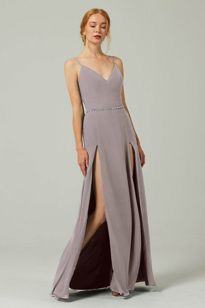 A-Line Floor Length Chiffon Bridesmaid Dress CB0321