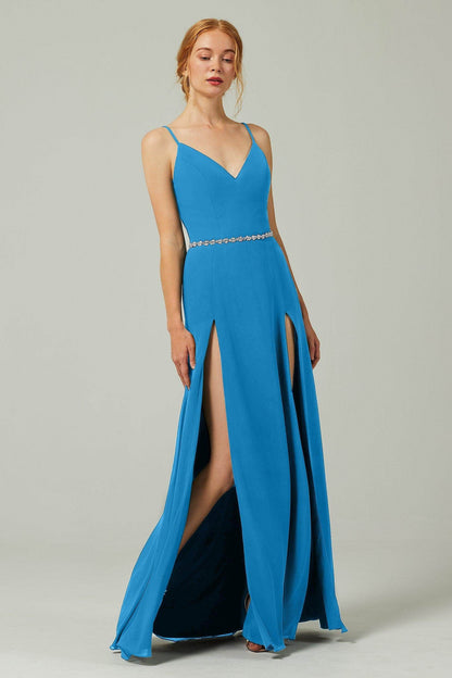 A-Line Floor Length Chiffon Bridesmaid Dress CB0321