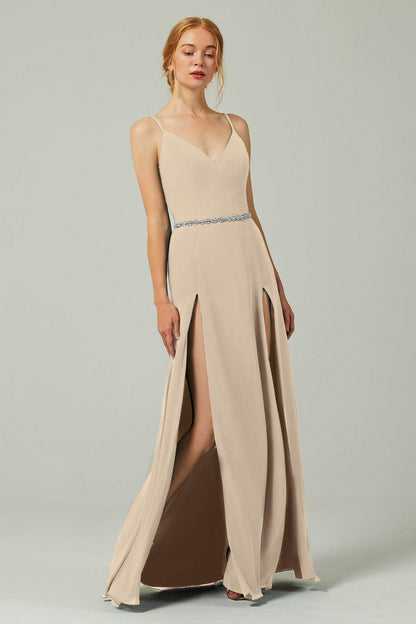 A-Line Floor Length Chiffon Bridesmaid Dress CB0321