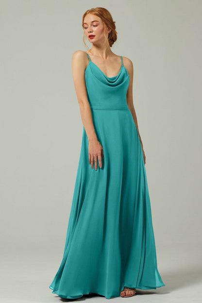 A-Line Floor Length Chiffon Bridesmaid Dress CB0322