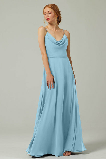 A-Line Floor Length Chiffon Bridesmaid Dress CB0322