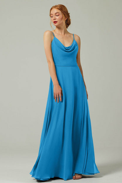 A-Line Floor Length Chiffon Bridesmaid Dress CB0322
