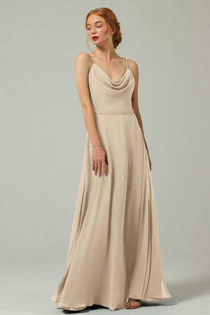 A-Line Floor Length Chiffon Bridesmaid Dress CB0322