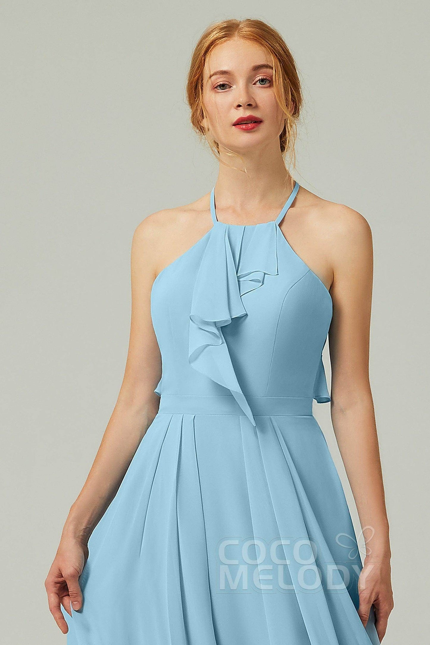A-Line Floor Length Chiffon Bridesmaid Dress CB0328