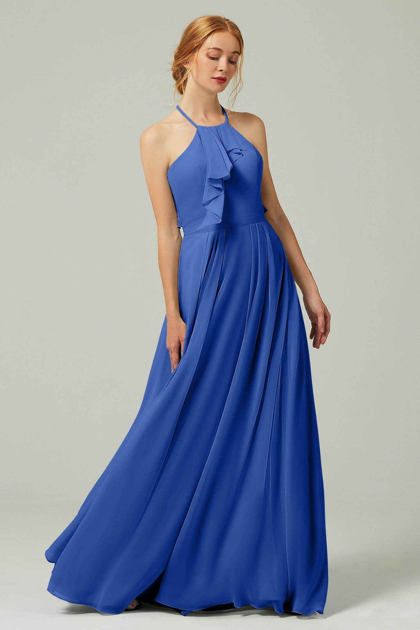 A-Line Floor Length Chiffon Bridesmaid Dress CB0328
