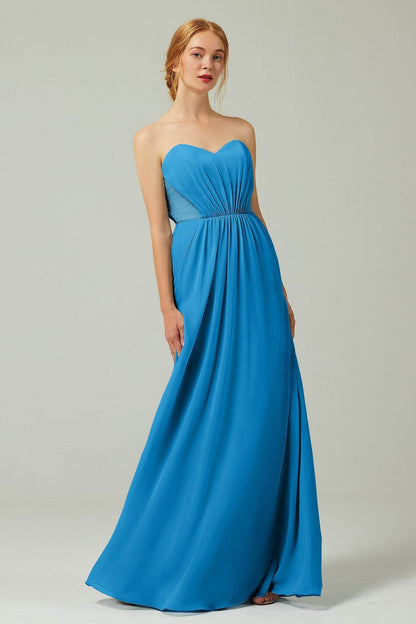 Sheath-Column Floor Length Chiffon Bridesmaid Dress CB0330