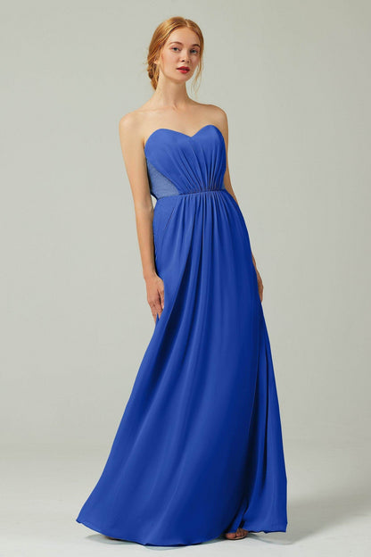 Sheath-Column Floor Length Chiffon Bridesmaid Dress CB0330