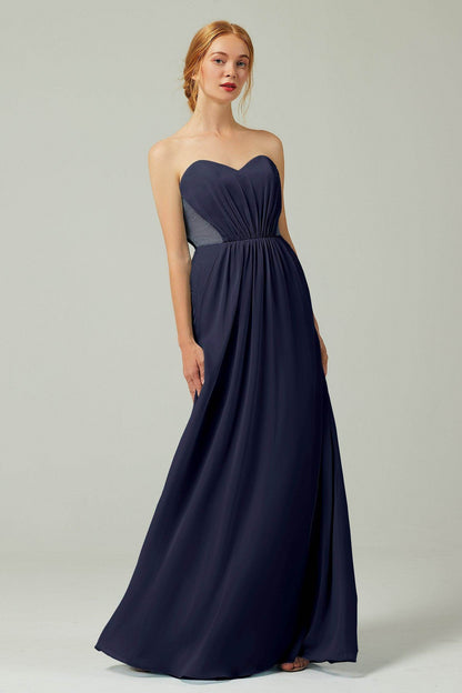 Sheath-Column Floor Length Chiffon Bridesmaid Dress CB0330