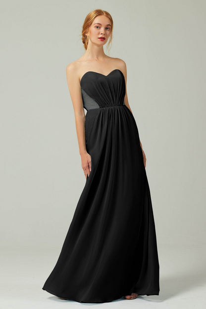 Sheath-Column Floor Length Chiffon Bridesmaid Dress CB0330