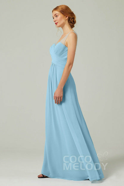 A-Line Floor Length Chiffon Bridesmaid Dress CB0331