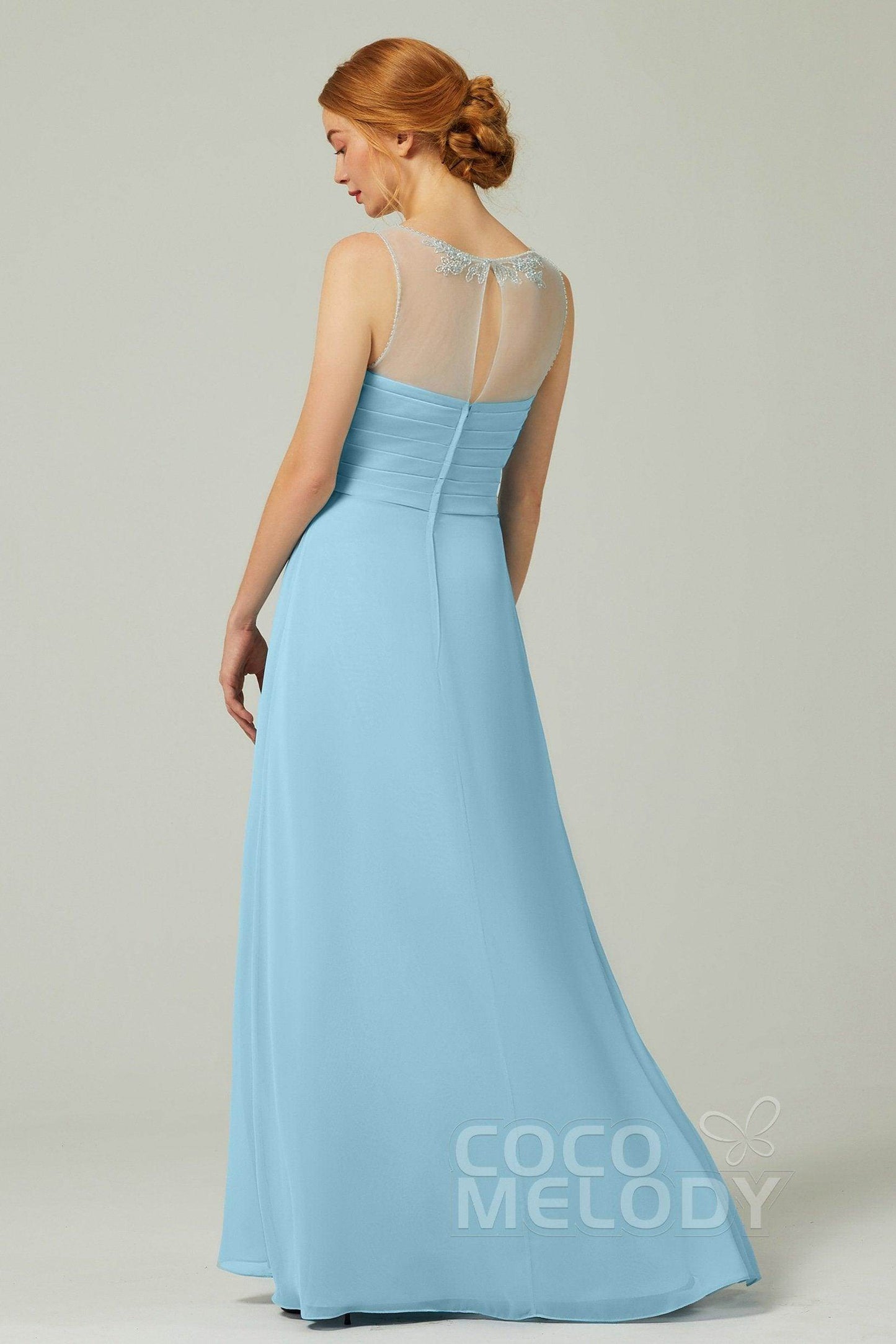 A-Line Floor Length Chiffon Bridesmaid Dress CB0331