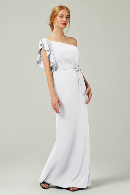 Sheath-Column Floor Length Chiffon Bridesmaid Dress Formal Dresses CB0361