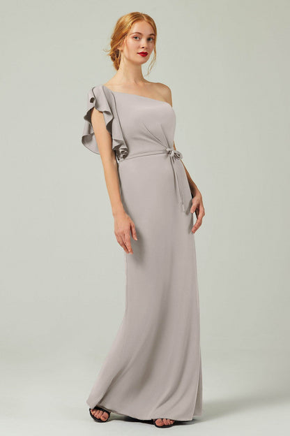 Sheath-Column Floor Length Chiffon Bridesmaid Dress Formal Dresses CB0361
