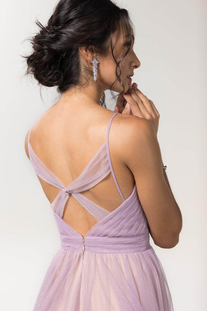A-Line Floor Length Sparkling Tulle Bridesmaid Dress Formal Dresses CB0621PS