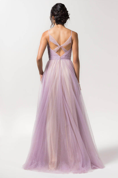 A-Line Floor Length Sparkling Tulle Bridesmaid Dress Formal Dresses CB0621PS