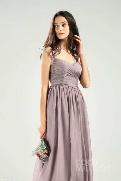 A-Line Floor Length Organza Bridesmaid Dress CB0641