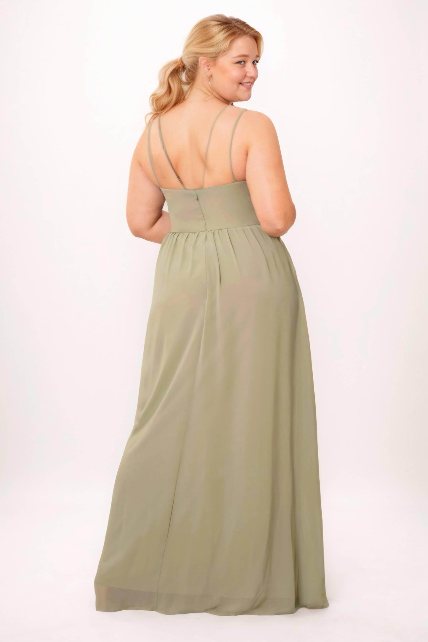 A-Line Maxi Chiffon Bridesmaid Dress CB0728