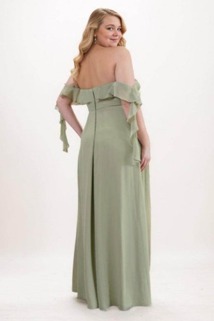 A-Line Maxi Chiffon Bridesmaid Dress CB0730