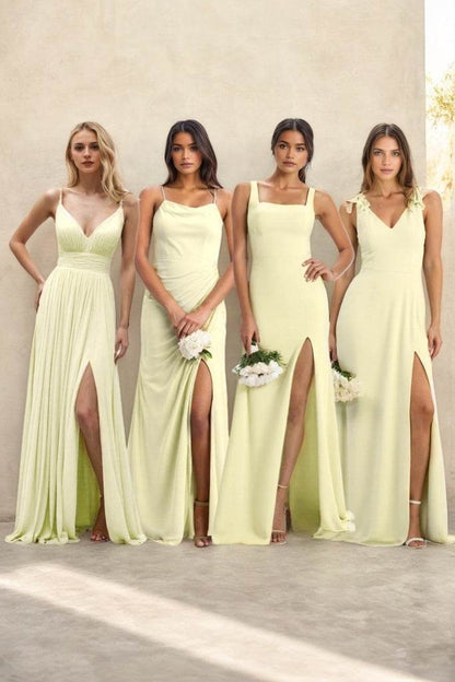 A-Line Maxi Chiffon Bridesmaid Dress CB0825