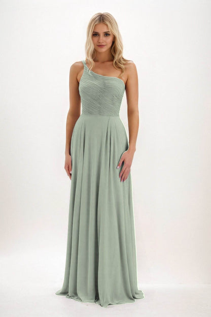 A-Line Maxi Chiffon Bridesmaid Dress CB0858