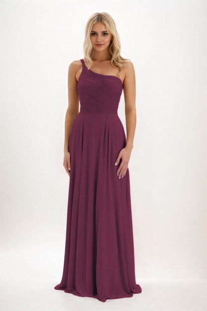 A-Line Maxi Chiffon Bridesmaid Dress CB0858