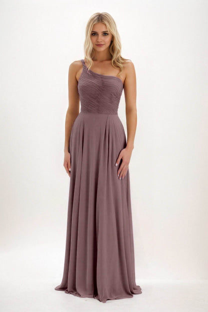 A-Line Maxi Chiffon Bridesmaid Dress CB0858