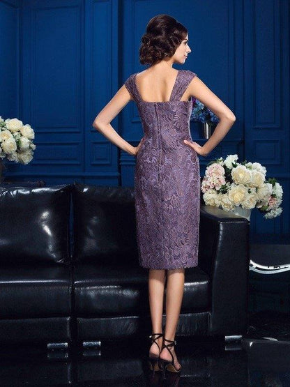 Sheath/Column Straps Sleeveless Tea-Length Chiffon Mother of the Bride Dresses - RongMoon