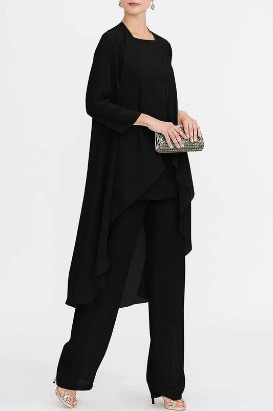 Three-Piece Floor Length Chiffon Mother Dress CM0074