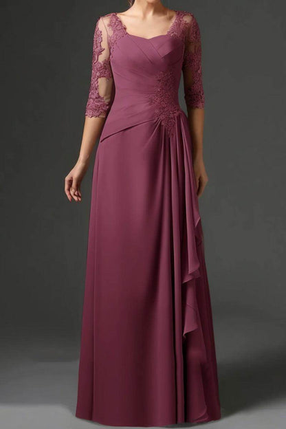 Sheath-Column Floor Length Chiffon Mother Dress CM0075