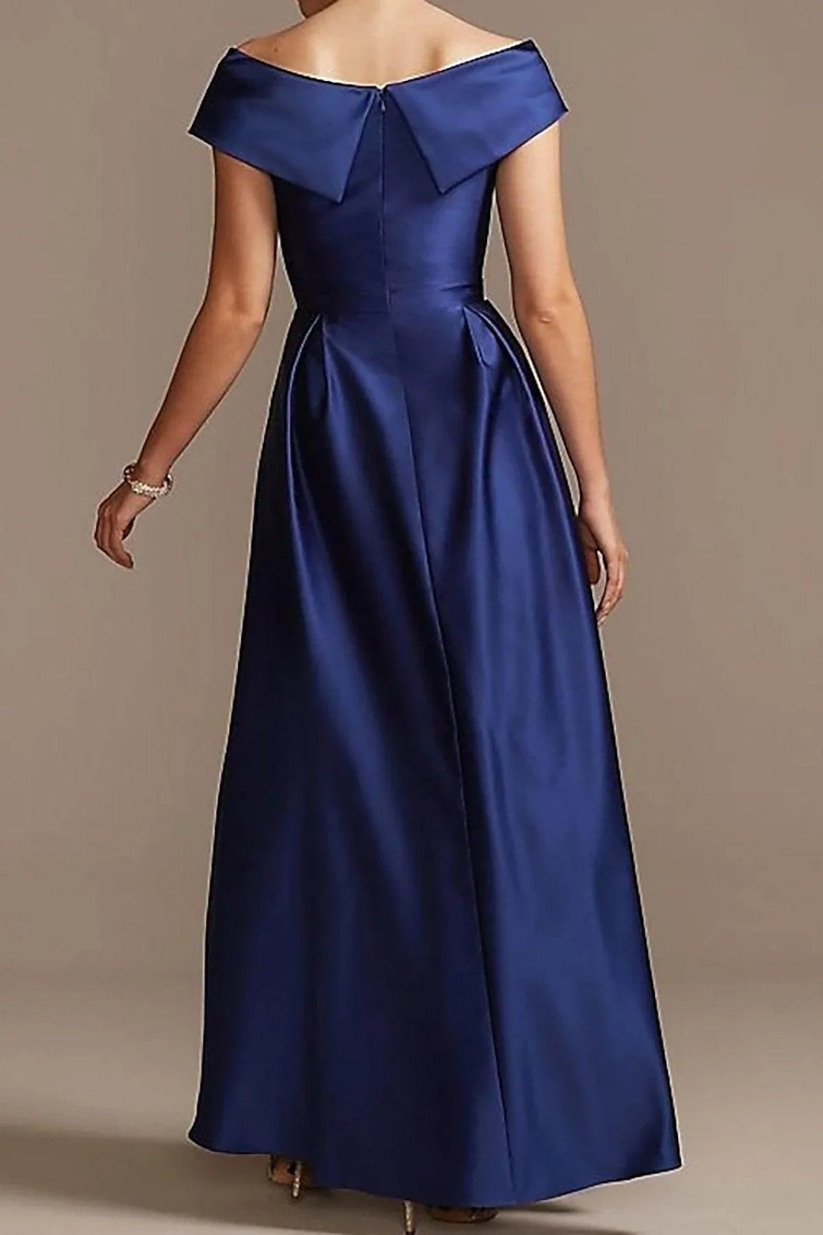 High Low Ankle Length Satin Mother Dress CM0078