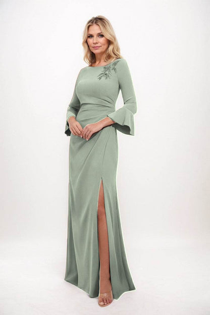 A-line Maxi Stretch Crepe Mother Dress CM0232