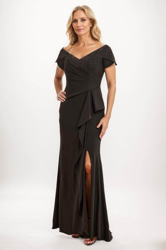 Trumpet-Mermaid Maxi Elastic Cloth Mother Dress CM0240