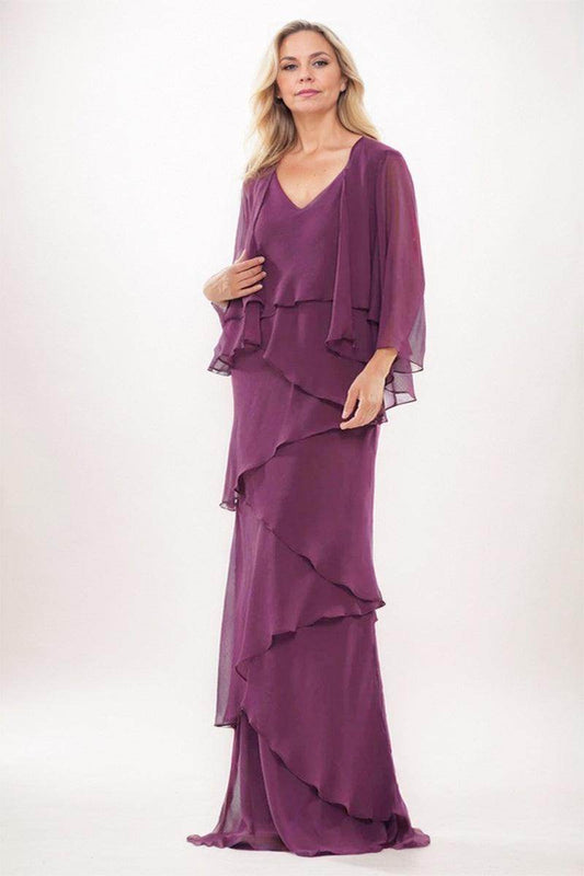 Sheath-Column Maxi Chiffon Mother Dress CM0251