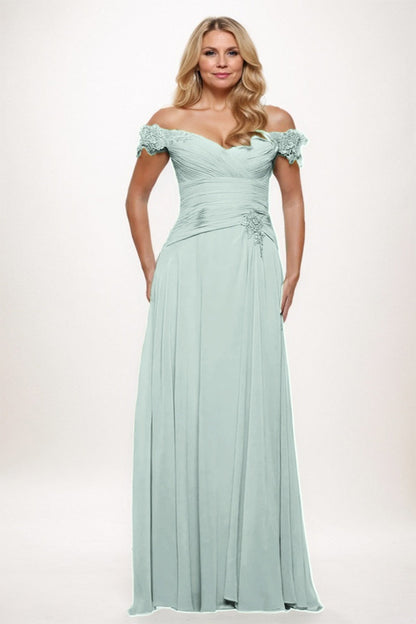 A-Line Maxi Chiffon Mother Dress CM0255