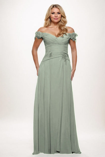 A-Line Maxi Chiffon Mother Dress CM0255