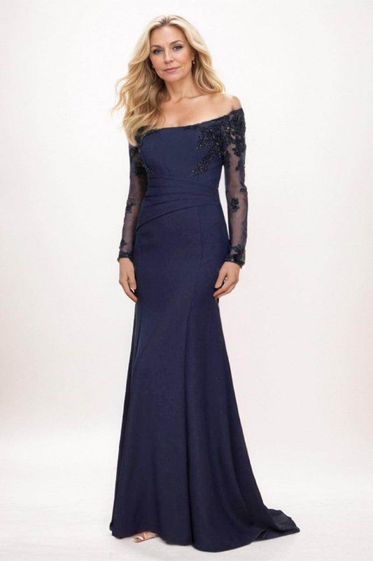 Trumpet-Mermaid Maxi Elastic Cloth Mother Dress CM0260