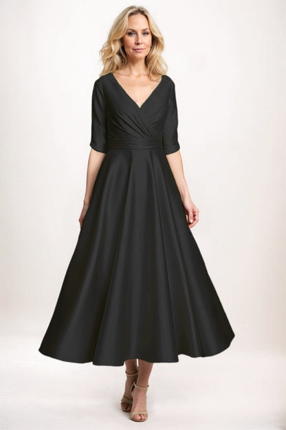A-Line Midi Satin Mother Dress CM0261