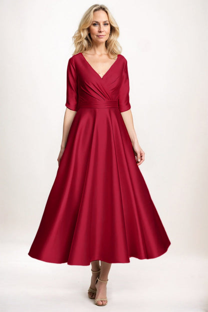 A-Line Midi Satin Mother Dress CM0261