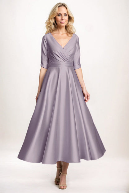 A-Line Midi Satin Mother Dress CM0261