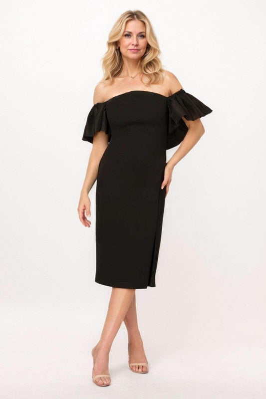 Sheath Midi Elastic Cloth Mother Of The Bride Dress CM0267
