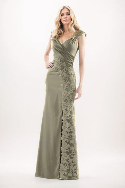 Sheath-Column Maxi Chiffon Mother Of The Bride Dress CM0275
