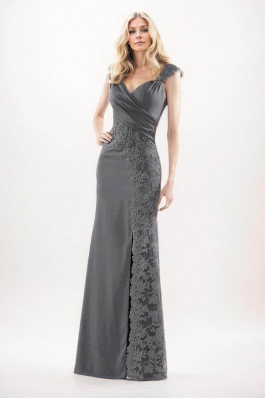 Sheath-Column Maxi Chiffon Mother Of The Bride Dress CM0275