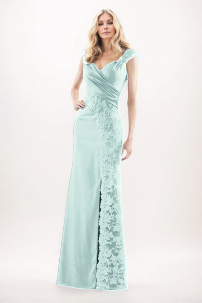 Sheath-Column Maxi Chiffon Mother Of The Bride Dress CM0275