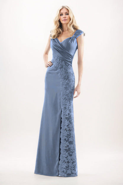 Sheath-Column Maxi Chiffon Mother Of The Bride Dress CM0275